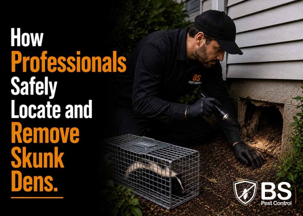How Professionals Safely Locate and Remove Skunk Dens